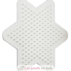 Plaque petite étoile perles plastique Midi blanche - Hama