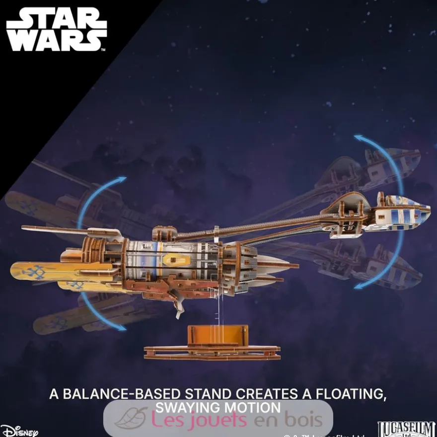 Podracer d’Anakin Skywalker - Puzzle 3D mécanique en bois - Ugears