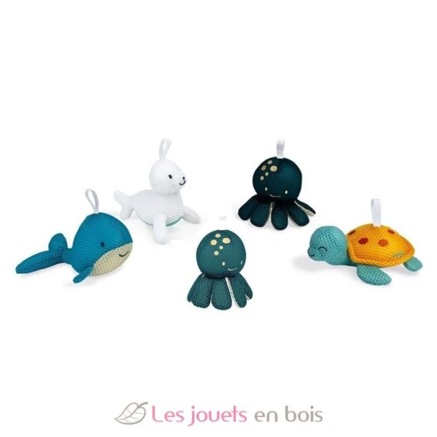 5 éponges de bain Animaux marins - Janod