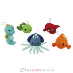 5 éponges de bain Barboteurs marins - Janod