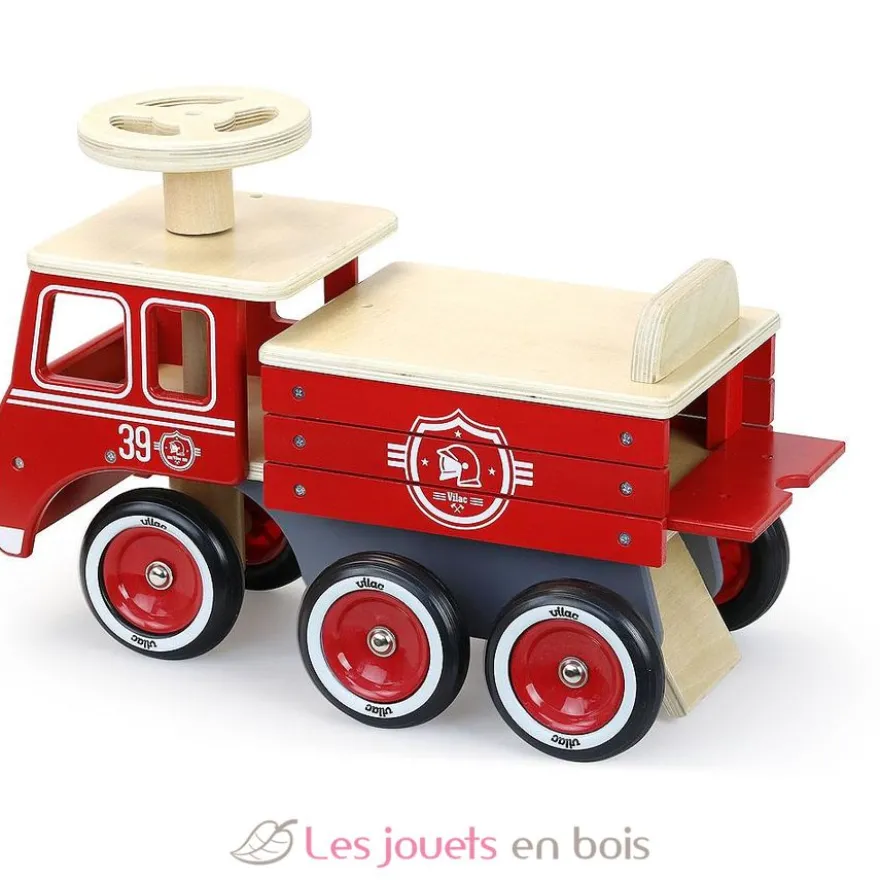 Porteur camion de pompier - Vilac