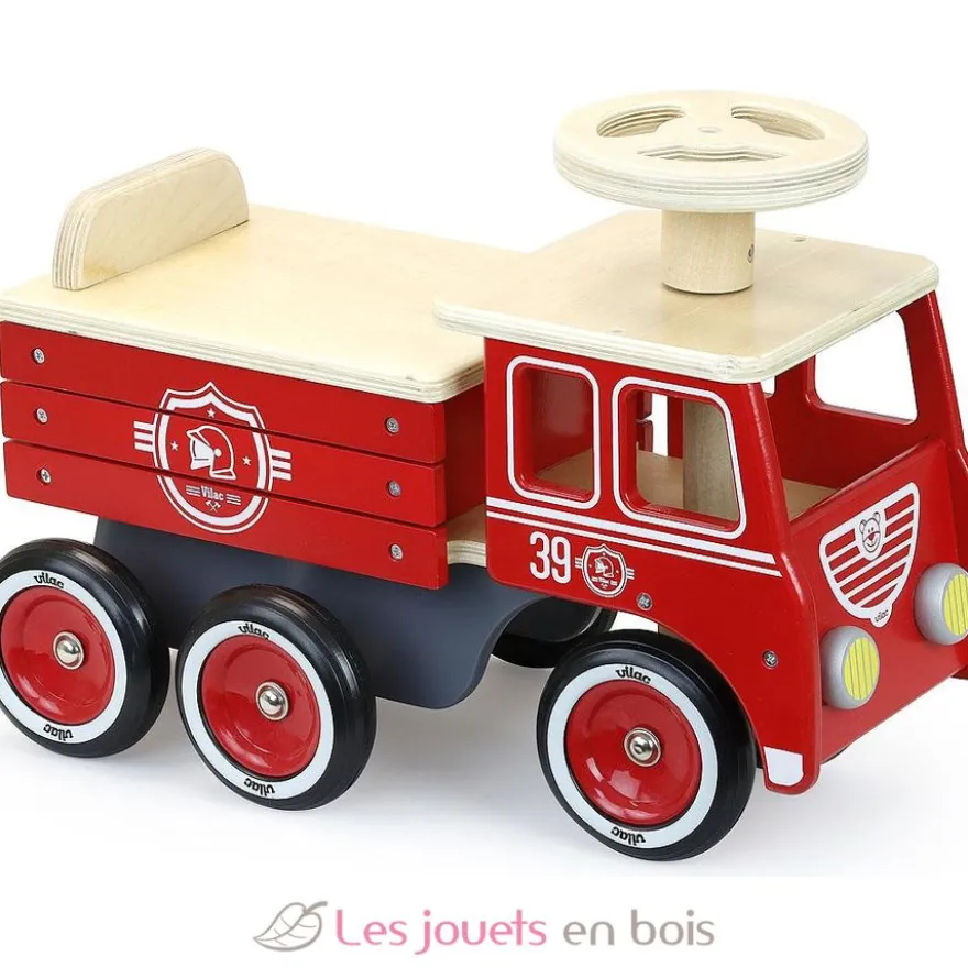 Porteur camion de pompier - Vilac