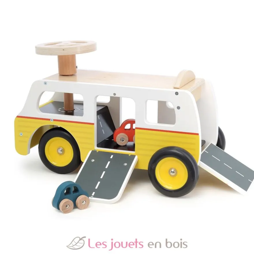 Porteur Van garage en bois - Dès 18 mois - Vilac