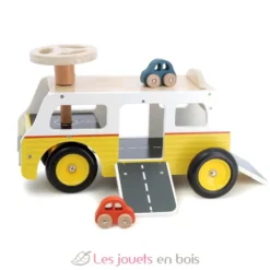 Porteur Van garage en bois - Dès 18 mois - Vilac