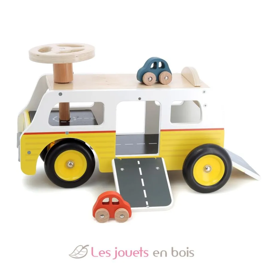 Porteur Van garage en bois - Dès 18 mois - Vilac