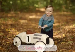 Porteur voiture en métal blanc crème - Vilac