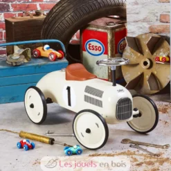 Porteur voiture en métal blanc crème - Vilac