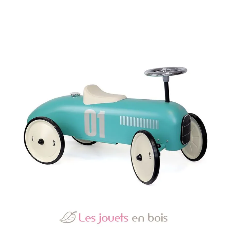 Porteur voiture vintage bleu aqua - Vilac