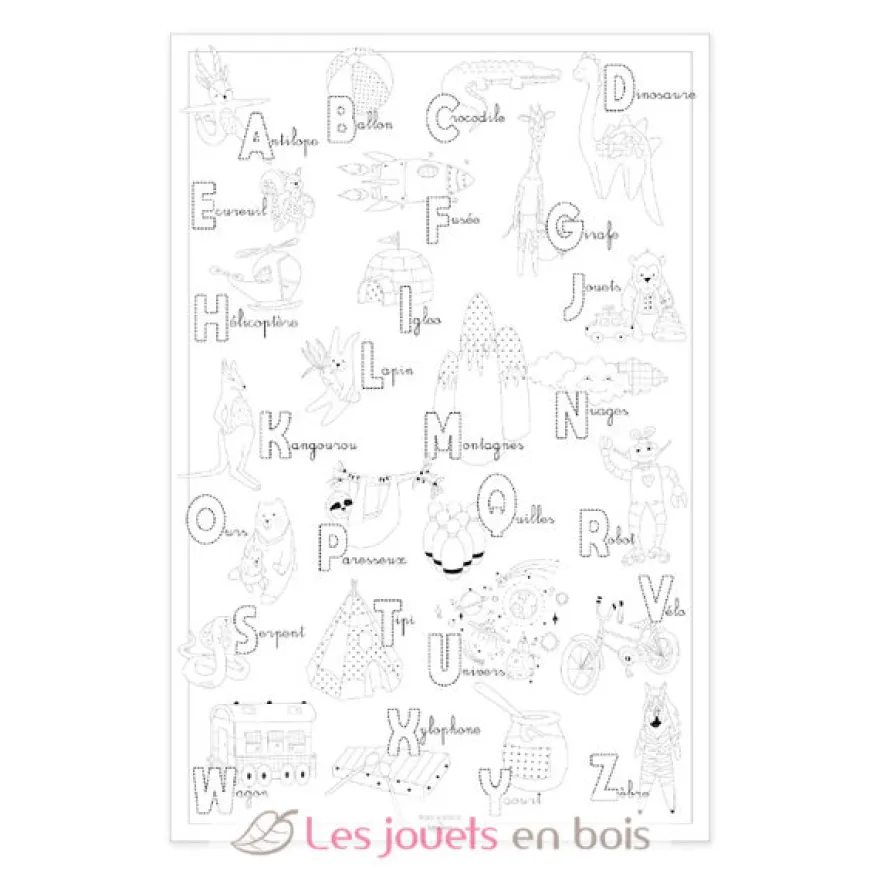 Poster à colorier Abécédaire - Label'Tour Créations