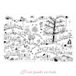 Poster à colorier Forêt enchantée XL - Label'Tour Créations