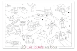 Poster à colorier Traversée de l'espace - Label'Tour Créations