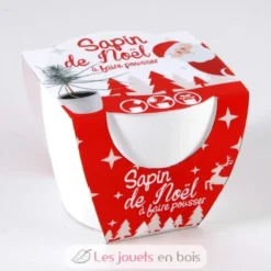 Pot céramique blanc 8 cm - Sapin de Noël - Radis et Capucine