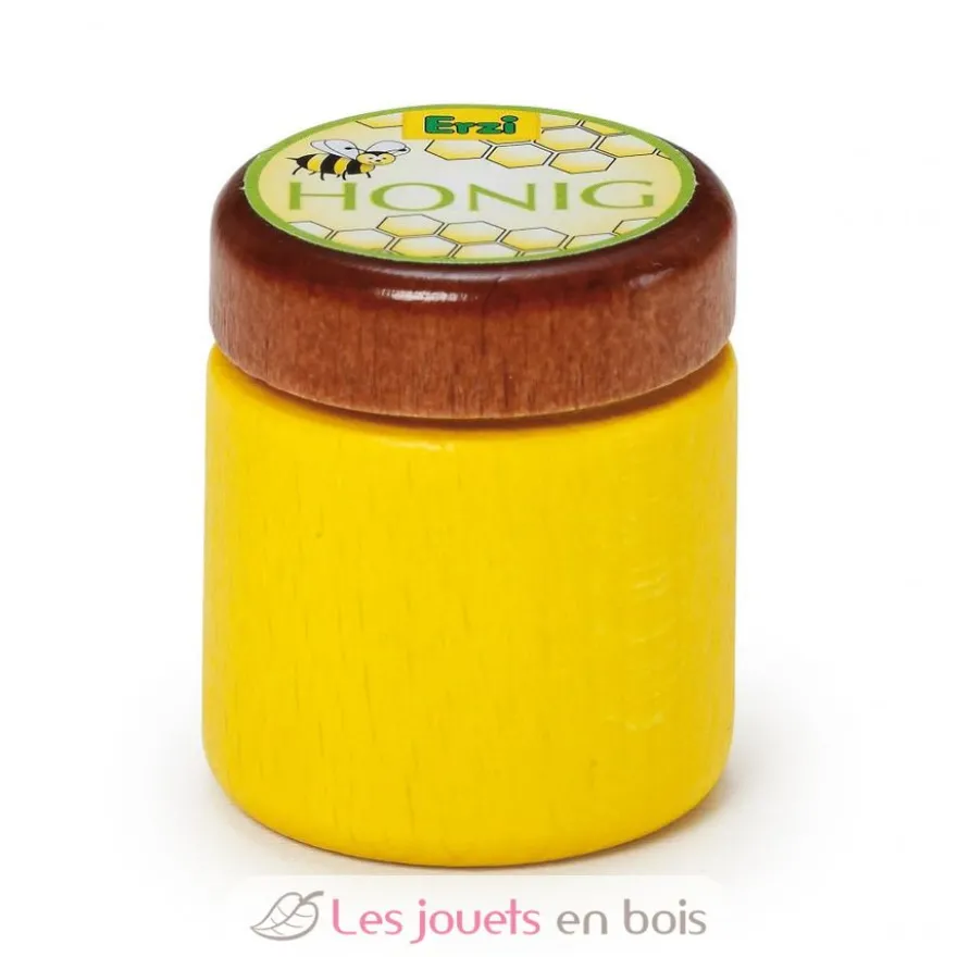 Pot de miel en bois jaune - Erzi