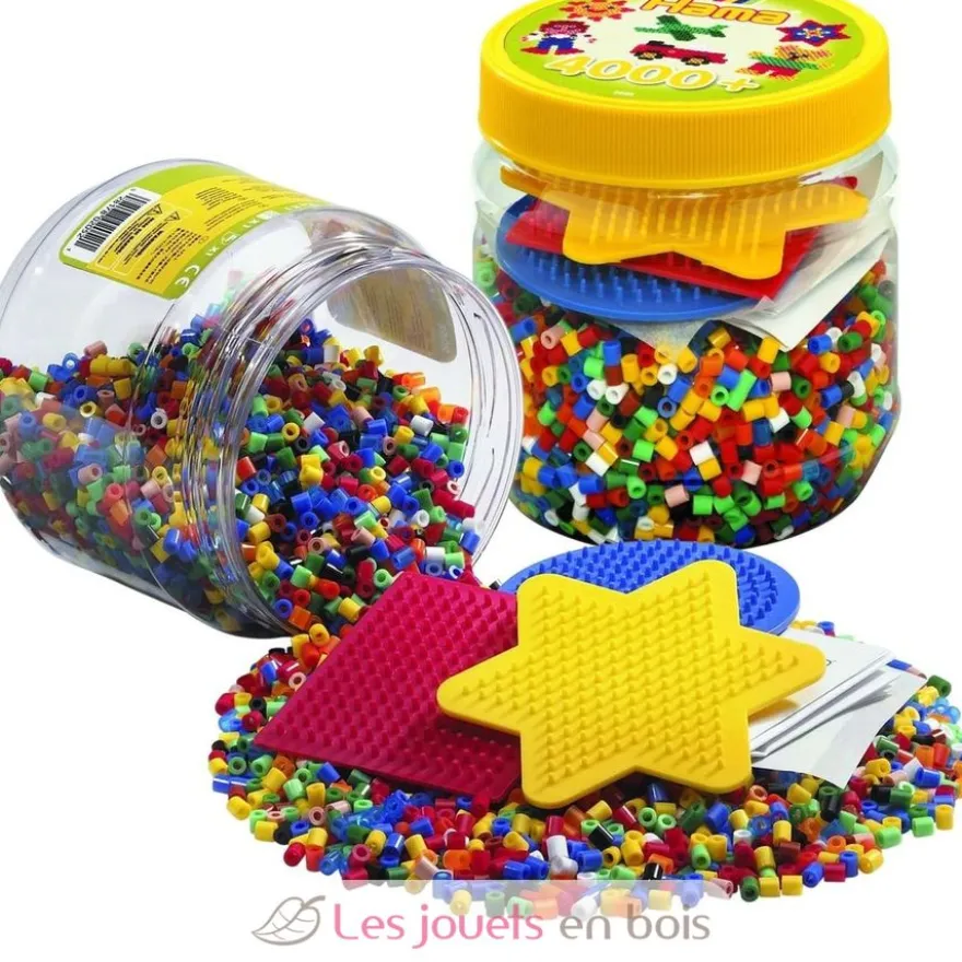 Pot 4000 perles plastique Midi jaune - Hama