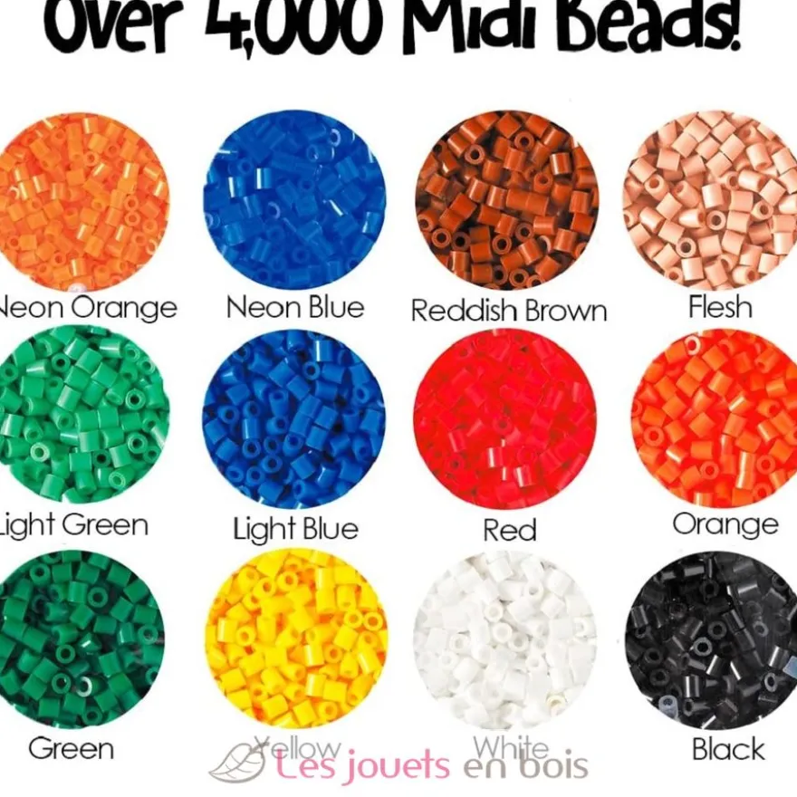 Pot 4000 perles plastique Midi jaune - Hama