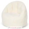 Pouf bouclette blanc - Little Dutch