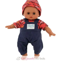 Poupée Petit Câlin métisse 28 cm César - Petitcollin