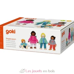 Poupées flexibles famille métissée - Goki