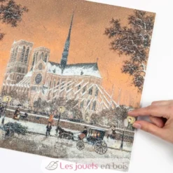 Première neige sur Notre-Dame de Delacroix - Puzzle Michèle Wilson
