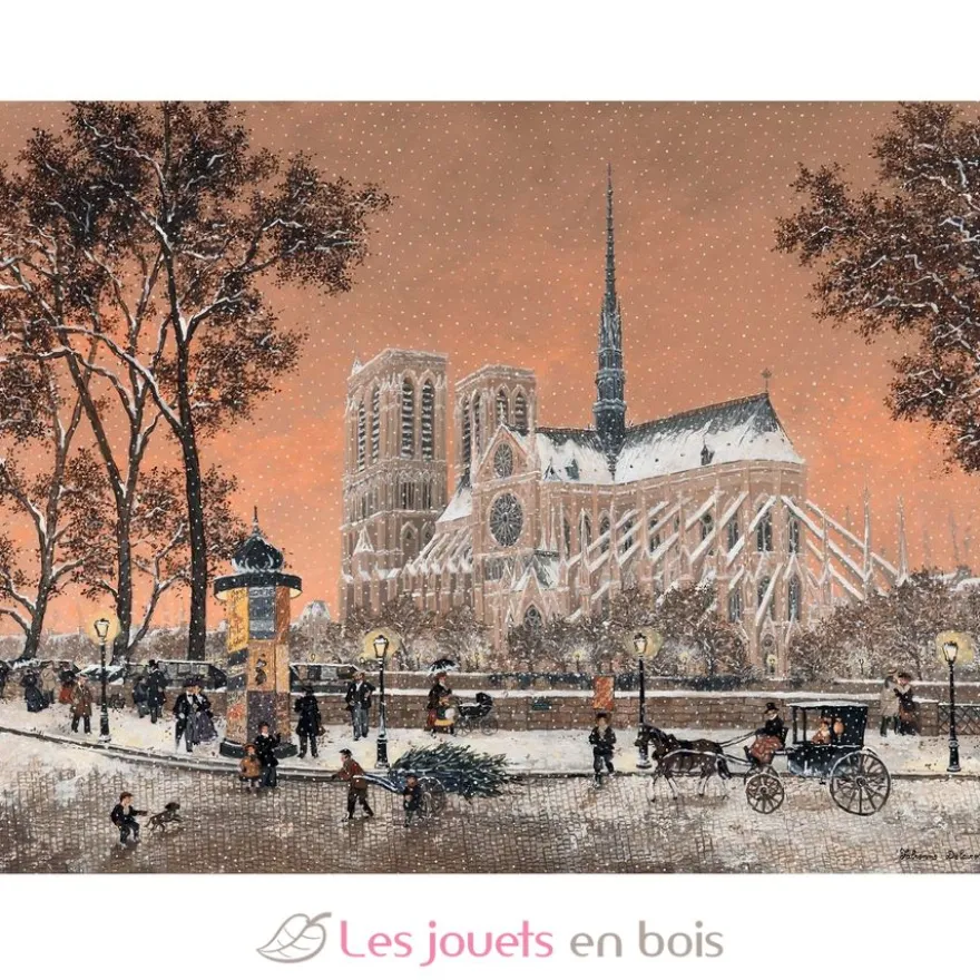 Première neige sur Notre-Dame de Delacroix - Puzzle Michèle Wilson