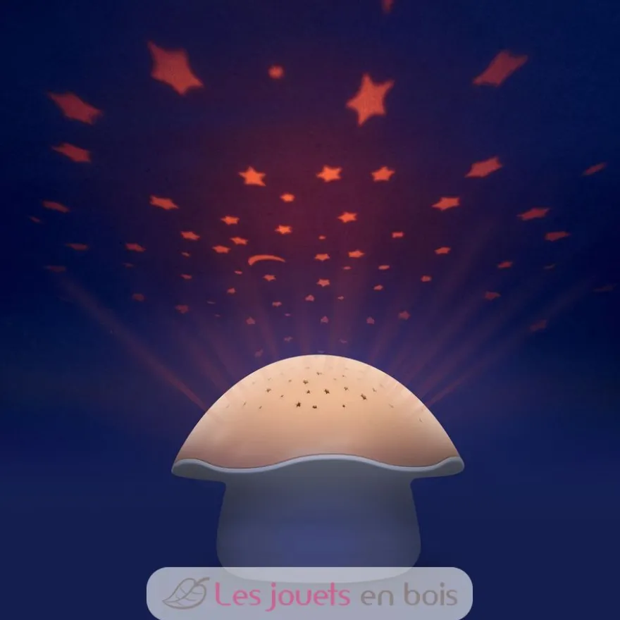 Projecteur d'étoiles Champignon rose - Pabobo