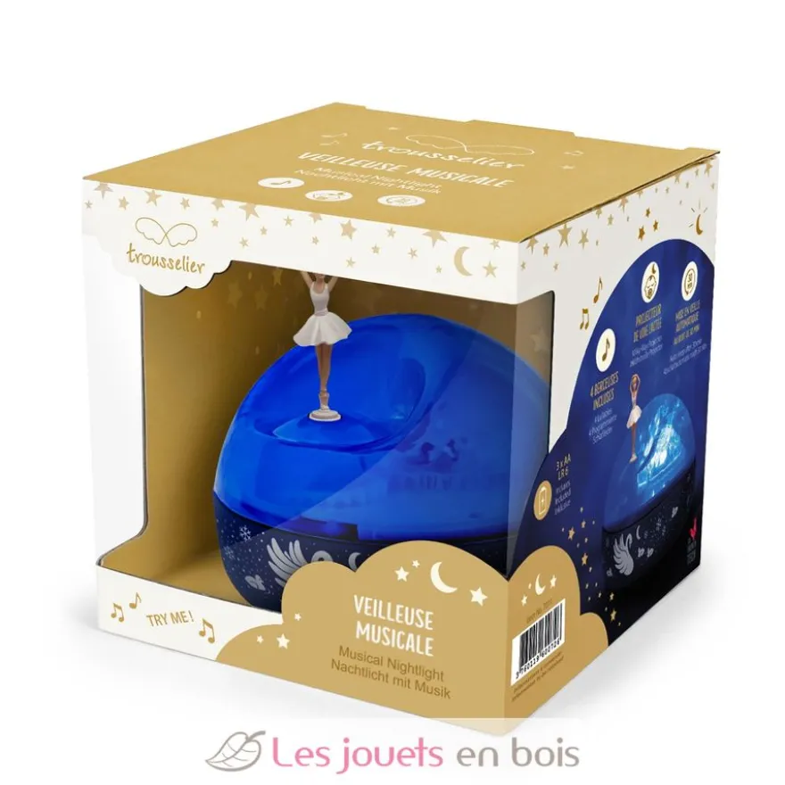 Projecteur d'étoiles musical Ballerine bleu - Trousselier