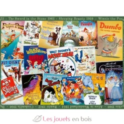 Puzzle Affiche vintage des films Disney 1000 pcs - Ravensburger
