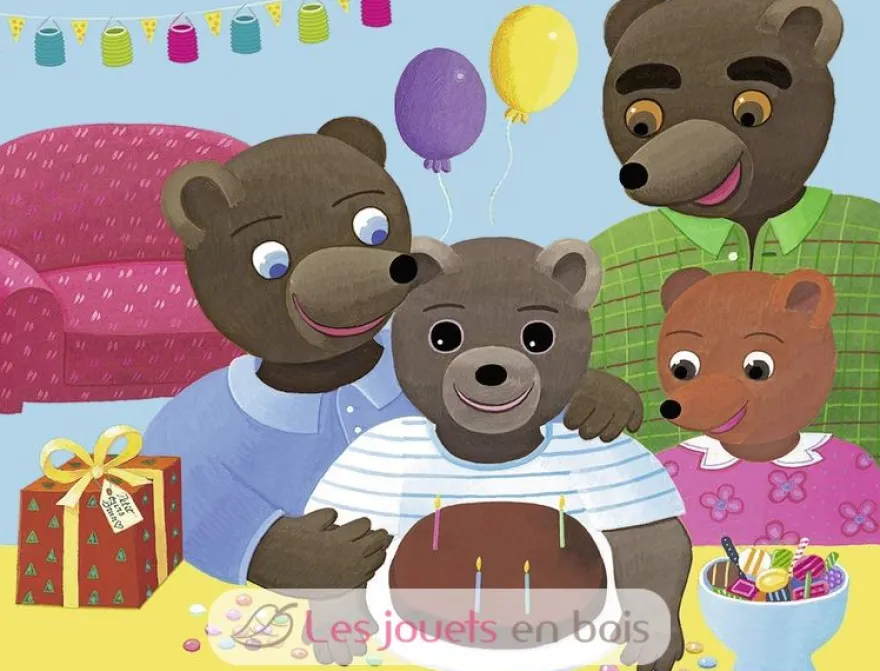 Puzzle Anniversaire Petit Ours Brun 30 pcs - Nathan
