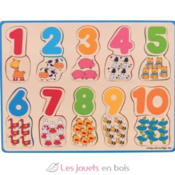 Puzzle association chiffres et couleurs - Bigjigs Toys