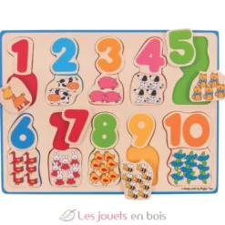 Puzzle association chiffres et couleurs - Bigjigs Toys