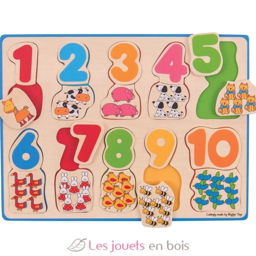 Puzzle association chiffres et couleurs - Bigjigs Toys