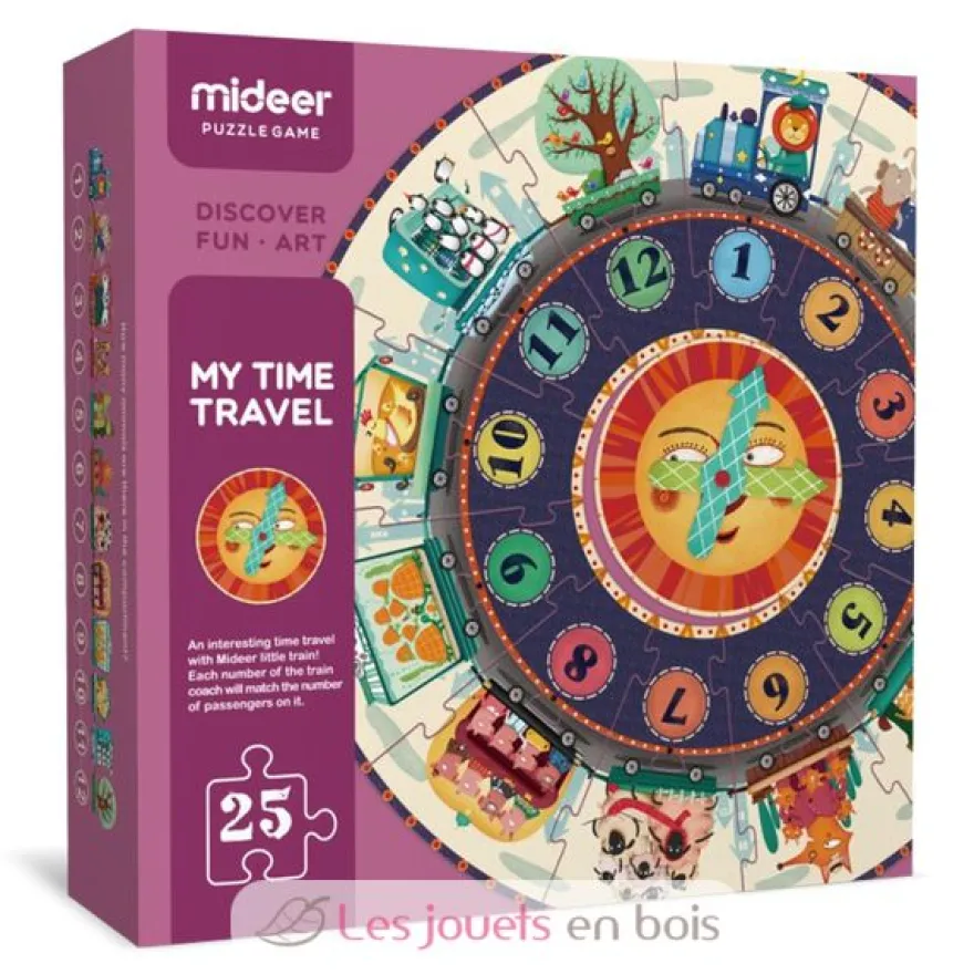 Puzzle auto-correcteur Horloge - Mideer