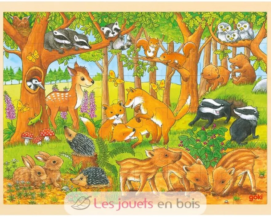 Puzzle bébés animaux de la forêt - Goki