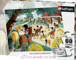 Puzzle Bienvenue au centre équestre 60 pcs - Nathan