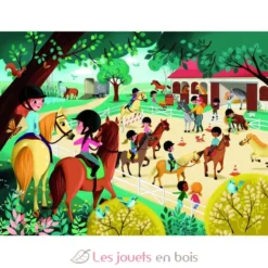 Puzzle Bienvenue au centre équestre 60 pcs - Nathan