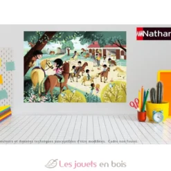 Puzzle Bienvenue au centre équestre 60 pcs - Nathan