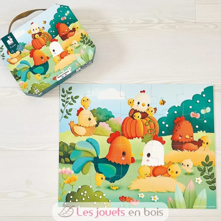 Puzzle Bienvenue à la Basse-cour 20 pcs - Janod