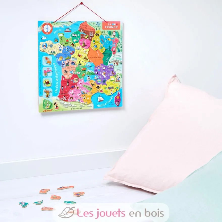 Puzzle carte de France magnétique - Janod