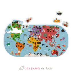 Puzzle carte des explorateurs du bain - Janod