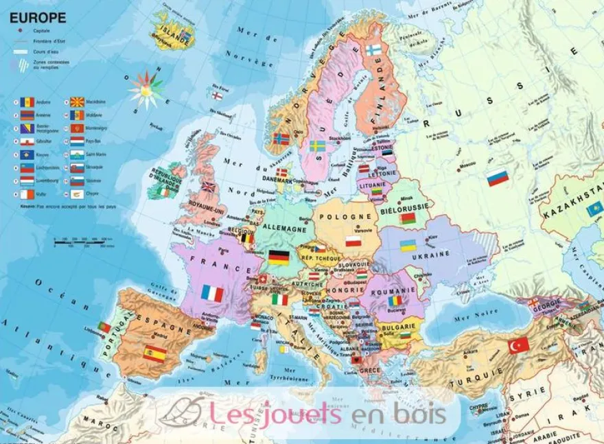 Puzzle Carte d'Europe 200 pcs - Ravensburger