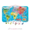 Puzzle Carte du Monde magnétique - Janod