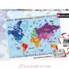Puzzle Carte du monde 250 pcs - Nathan