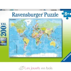 Puzzle Carte du monde 200 pcs - Ravensburger