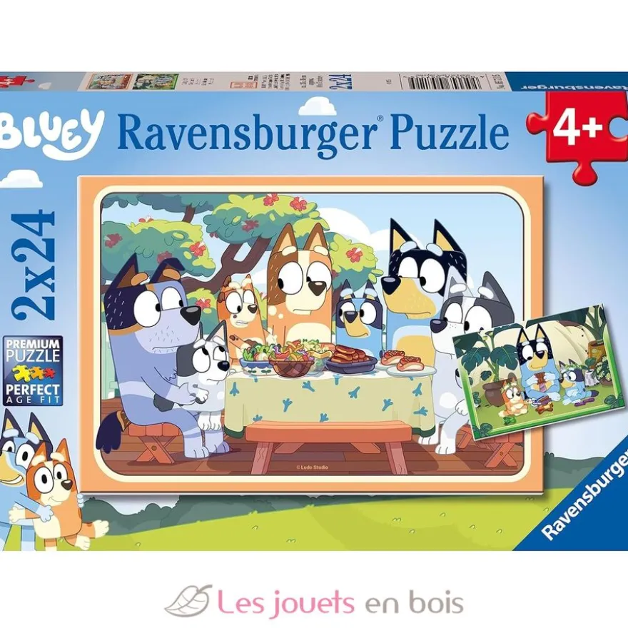 Puzzle C'est parti avec Bluey 2x24 pcs - Ravensburger