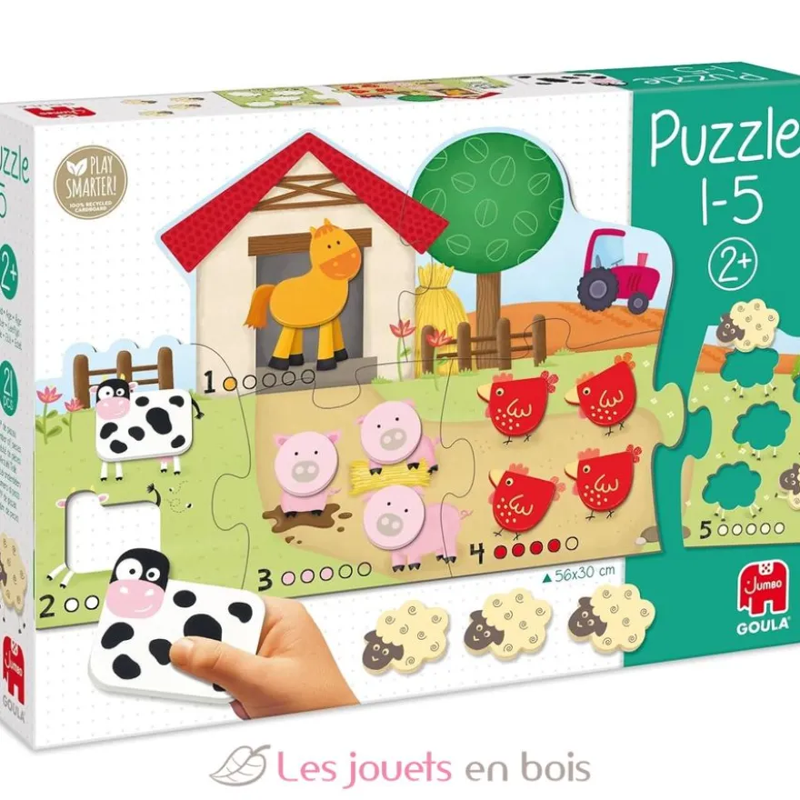 Puzzle chiffres de 1 à 5 - Goula