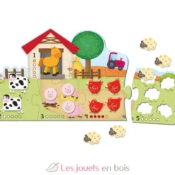 Puzzle chiffres de 1 à 5 - Goula