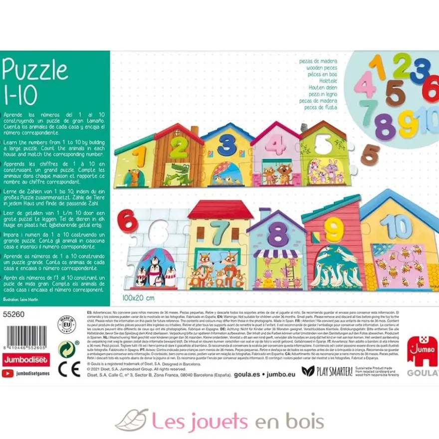 Puzzle chiffres de 1 à 10 - Goula