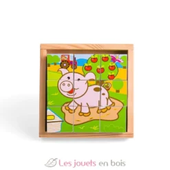 Puzzle cube Animaux - Bigjigs Toys