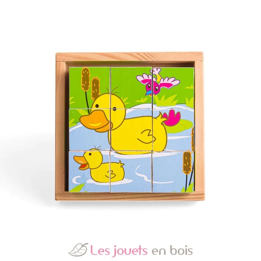 Puzzle cube Animaux - Bigjigs Toys