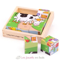 Puzzle cube Animaux - Bigjigs Toys